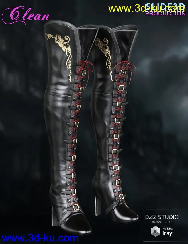 Slide3D Sinister Huntress for Genesis 3 Female(s)模型的图片7