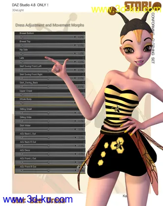 3D打印模型Star! Bee Dress的图片