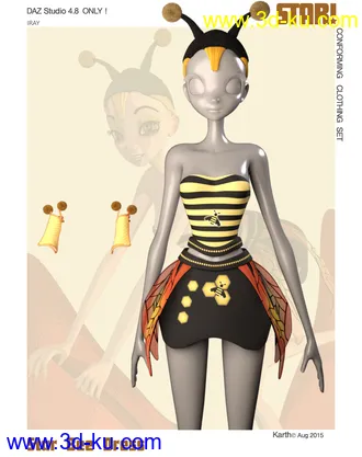 3D打印模型Star! Bee Dress的图片