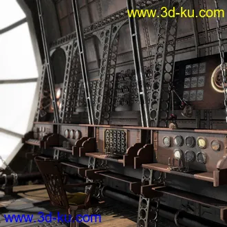3D打印模型Steampunk Airship Cabin的图片