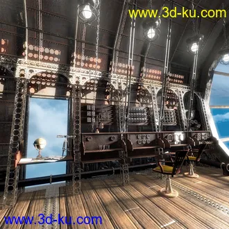 3D打印模型Steampunk Airship Cabin的图片