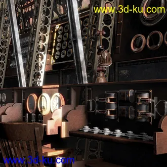 3D打印模型Steampunk Airship Cabin的图片