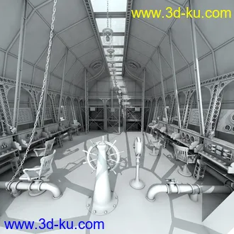 3D打印模型Steampunk Airship Cabin的图片