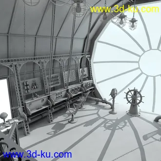 3D打印模型Steampunk Airship Cabin的图片