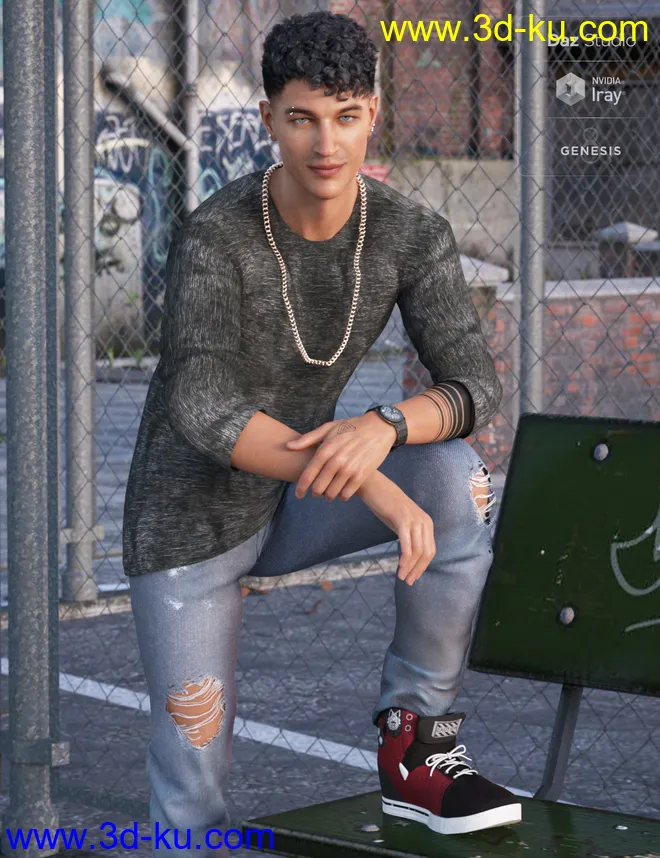 Street Style Outfit for Genesis 8 Male(s)模型的图片1