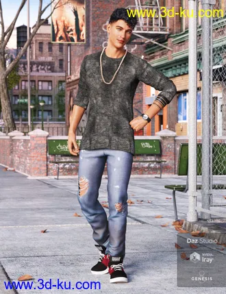 3D打印模型Street Style Outfit for Genesis 8 Male(s)的图片