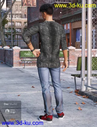 3D打印模型Street Style Outfit for Genesis 8 Male(s)的图片