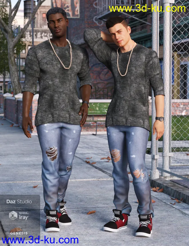 Street Style Outfit for Genesis 8 Male(s)模型的图片4