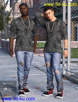 3D打印模型Street Style Outfit for Genesis 8 Male(s)的图片