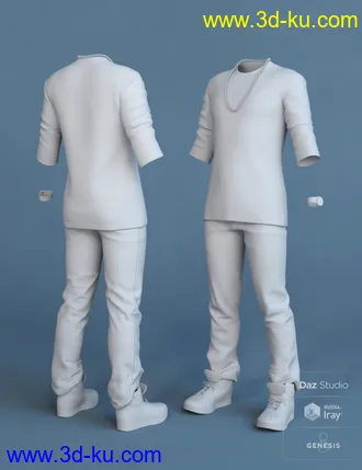 3D打印模型Street Style Outfit for Genesis 8 Male(s)的图片