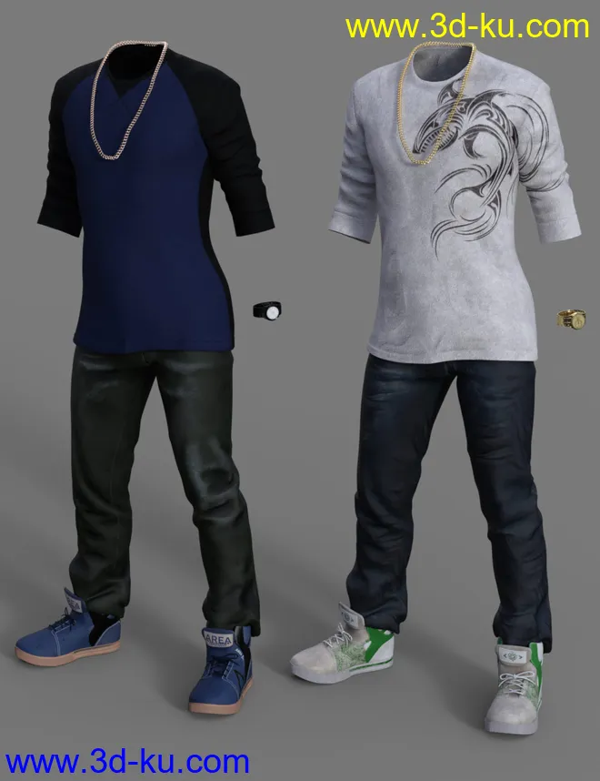 Street Style Outfit Textures模型的图片1