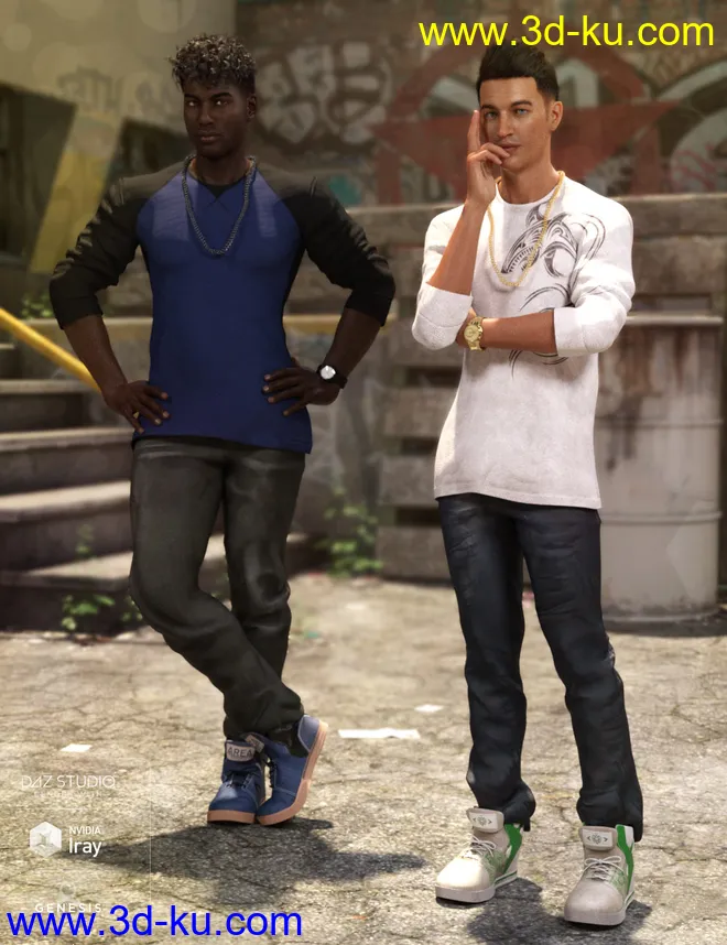 Street Style Outfit Textures模型的图片3