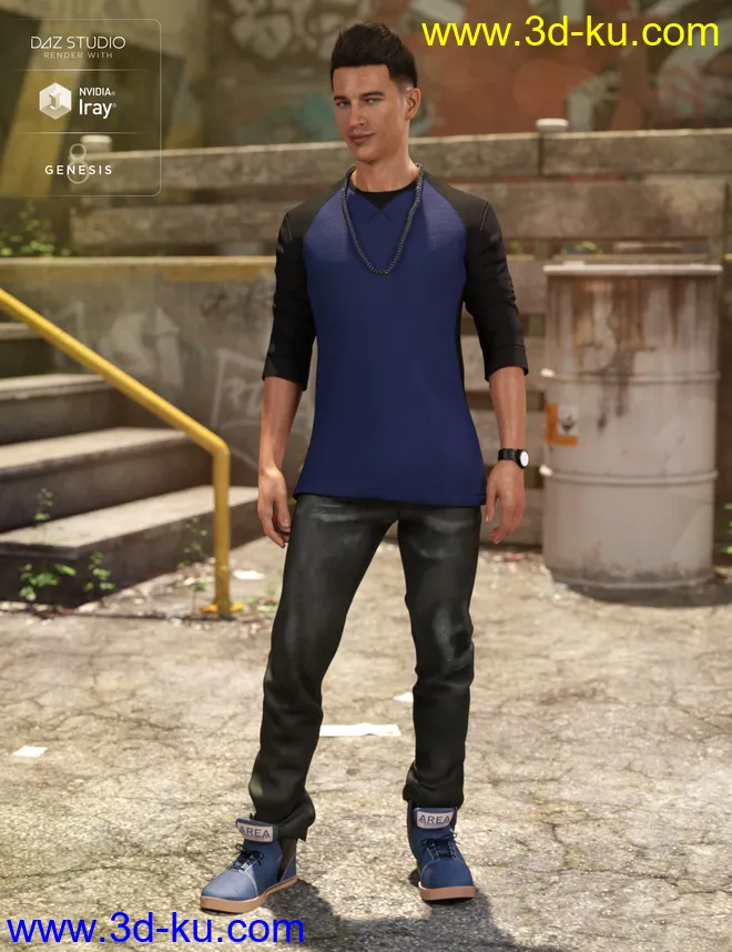 Street Style Outfit Textures模型的图片4