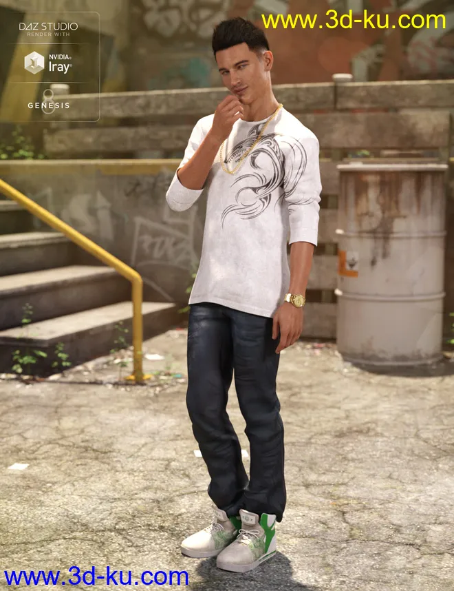 Street Style Outfit Textures模型的图片5