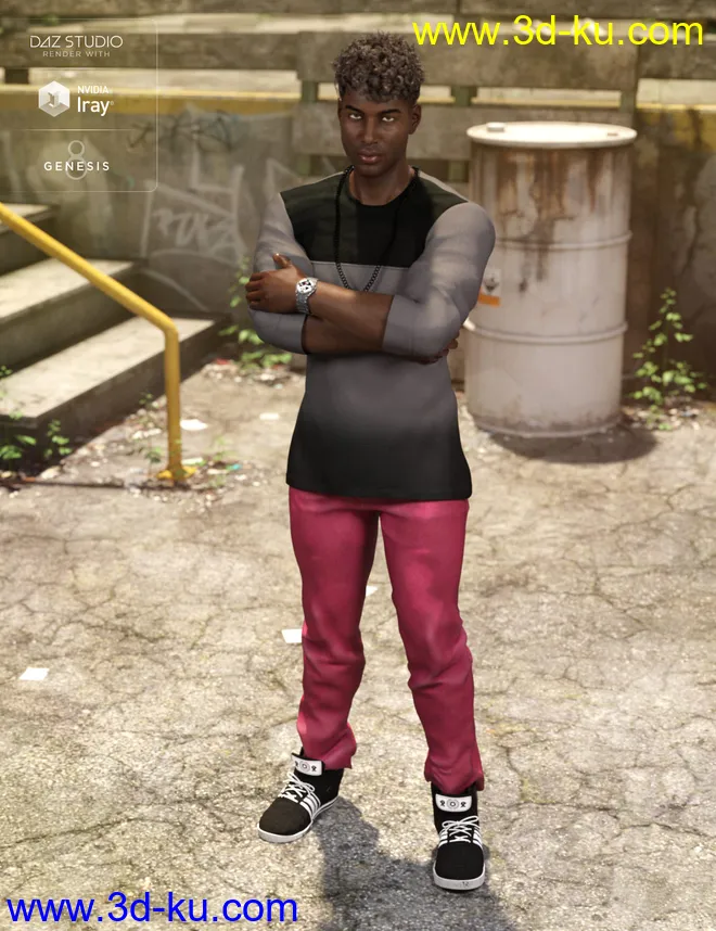 Street Style Outfit Textures模型的图片6