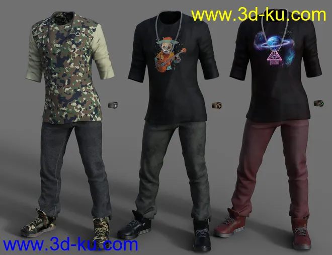 Street Style Outfit Textures 2模型的图片2