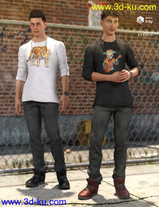 Street Style Outfit Textures 2模型的图片4
