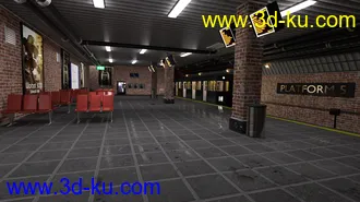 3D打印模型Subway Platform For Iray的图片