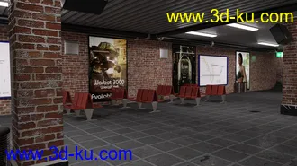 3D打印模型Subway Platform For Iray的图片