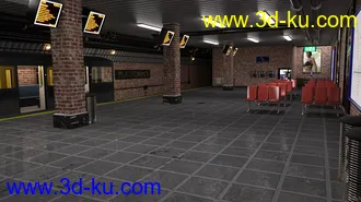 3D打印模型Subway Platform For Iray的图片