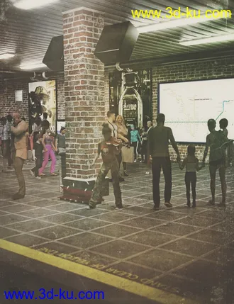 3D打印模型Subway Platform For Iray的图片