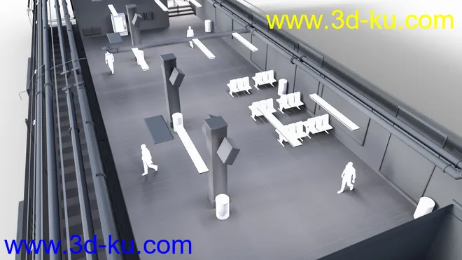 Subway Platform For Iray模型的图片9