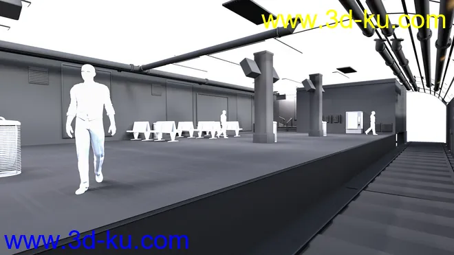 Subway Platform For Iray模型的图片10