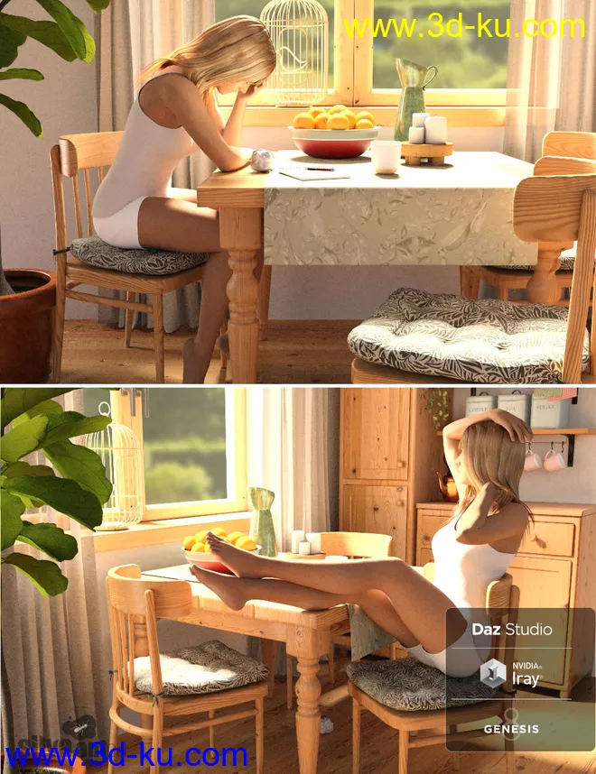Sunlit Breakfast Nook模型的图片6