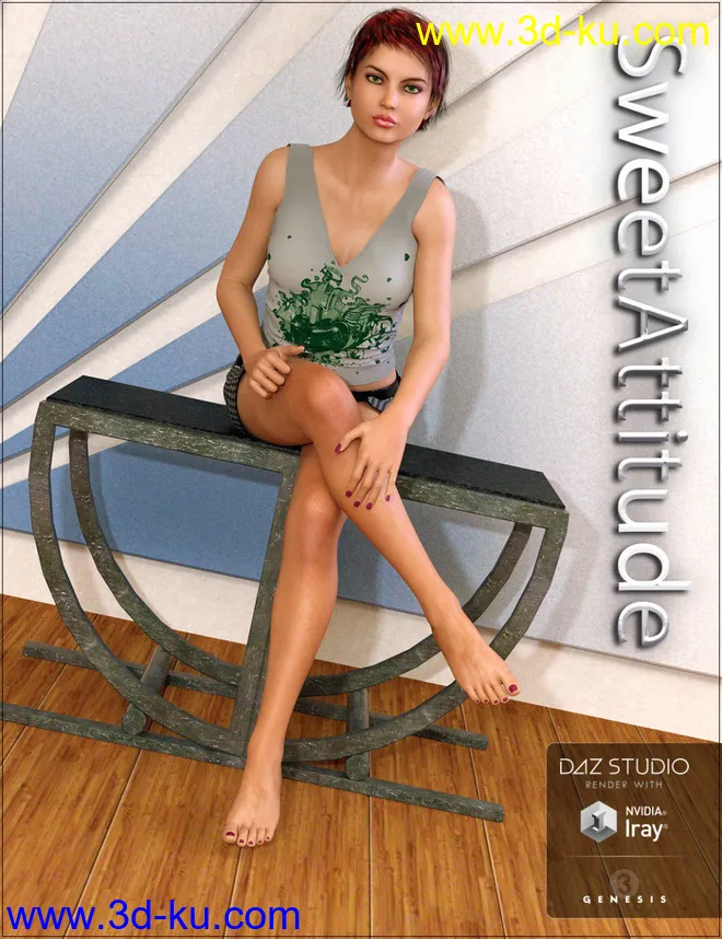 Sweet Attitude Poses for Genesis 3 Female模型的图片1