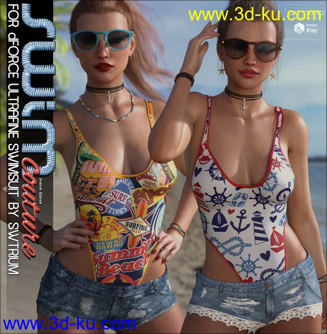 SWIM Couture for dForce UltraFine Swimsuit G8F模型的图片1