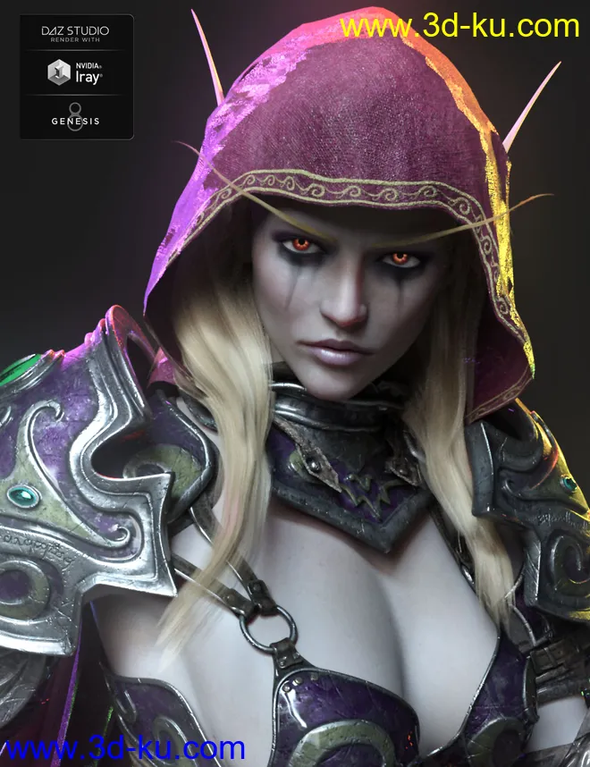 Sylvian HD for Genesis 8 Female模型的图片1