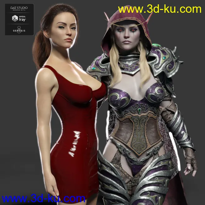 Sylvian HD for Genesis 8 Female模型的图片7