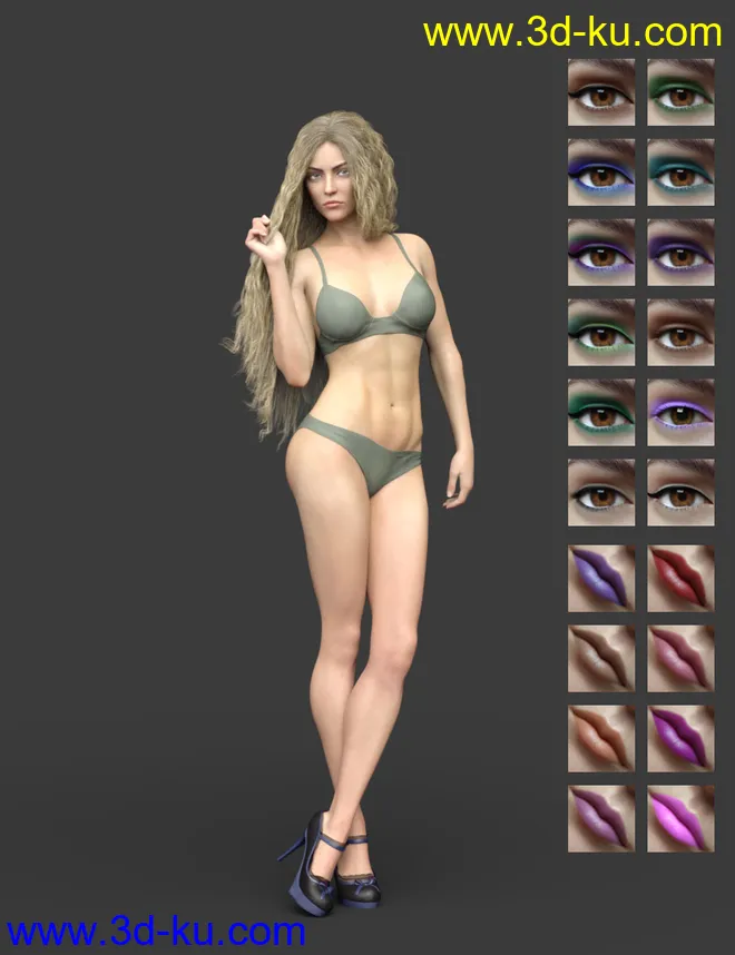 Sylvian HD for Genesis 8 Female模型的图片8