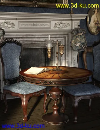 3D打印模型The Blue Room Iray for Victorian Decor 2 and 3的图片