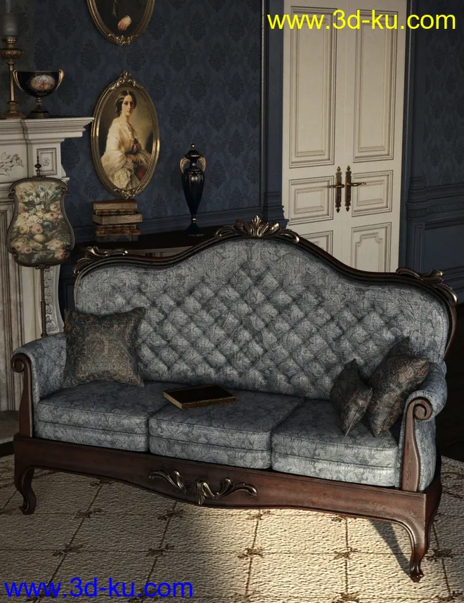 The Blue Room Iray for Victorian Decor 2 and 3模型的图片5