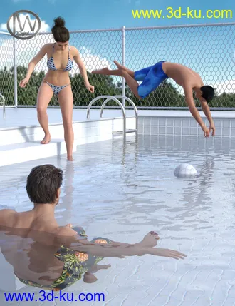 3D打印模型Time to Swim Poses for Genesis 3 & 8的图片