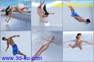 3D打印模型Time to Swim Poses for Genesis 3 & 8的图片