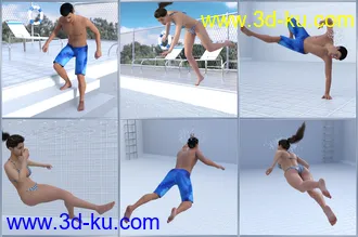 3D打印模型Time to Swim Poses for Genesis 3 & 8的图片