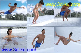 3D打印模型Time to Swim Poses for Genesis 3 & 8的图片