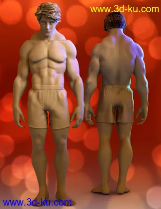 3D打印模型Toon Hero for Genesis 8 Male的图片