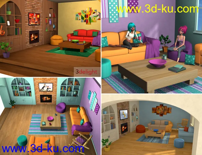 Toon-2-Real - Comfy Family Room模型的图片4