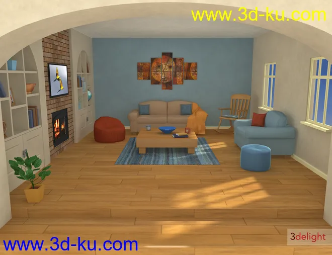 Toon-2-Real - Comfy Family Room模型的图片5