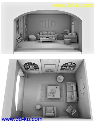 3D打印模型Toon-2-Real - Comfy Family Room的图片