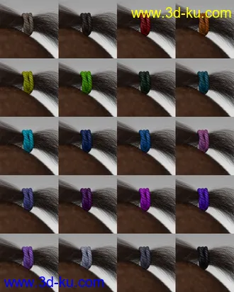 3D打印模型Top Knot Hair and Beard for Genesis 3 and 8的图片