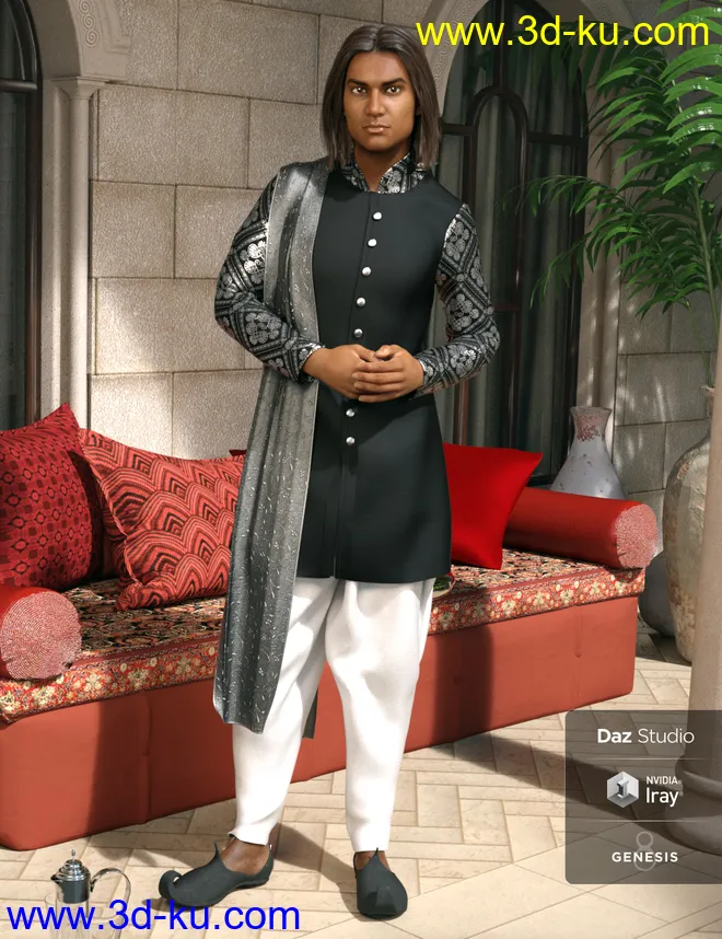 Traditional Eastern Outfit Textures模型的图片4