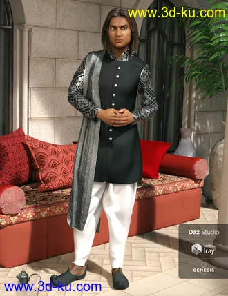 3D打印模型Traditional Eastern Outfit Textures的图片