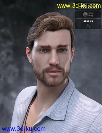 3D打印模型Trevor Hair Set for Genesis 8 Male(s)的图片