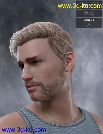 3D打印模型Trevor Hair Set for Genesis 8 Male(s)的图片