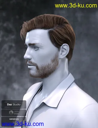 3D打印模型Trevor Hair Set for Genesis 8 Male(s)的图片