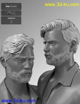 3D打印模型Trevor Hair Set for Genesis 8 Male(s)的图片
